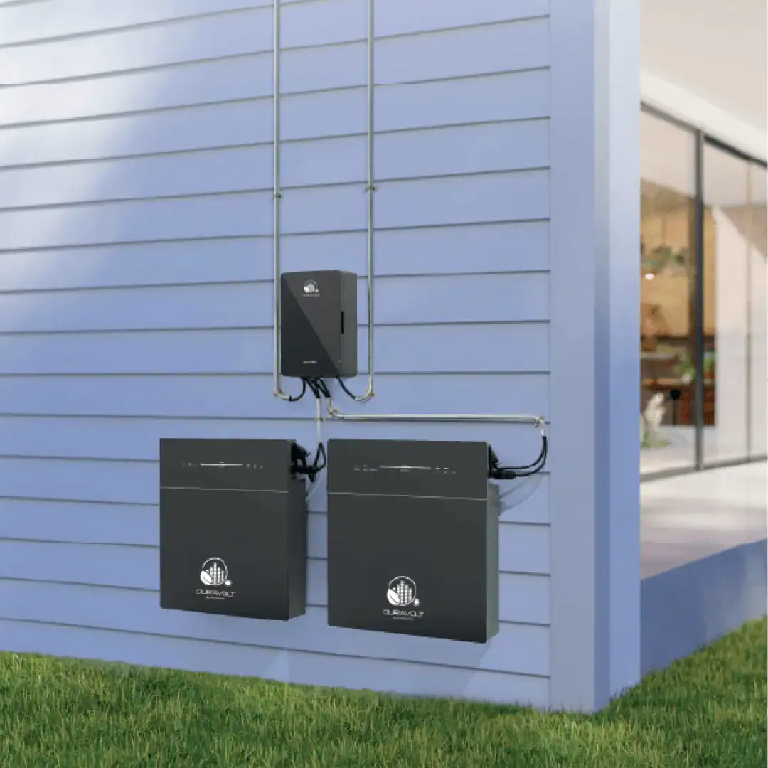 Duravolt Smart Back-Up Box 1-Fase 2 Duravolt Smart Back-Up Box geïnstalleerd met 2 plug-in thuisbatterijen